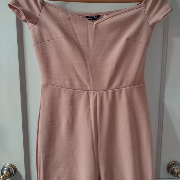 SHEIN Cap Sleeve Jumpsuit, Peach, XS - Picture 3 of 4